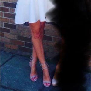 Lulus Nude Strappy Heels